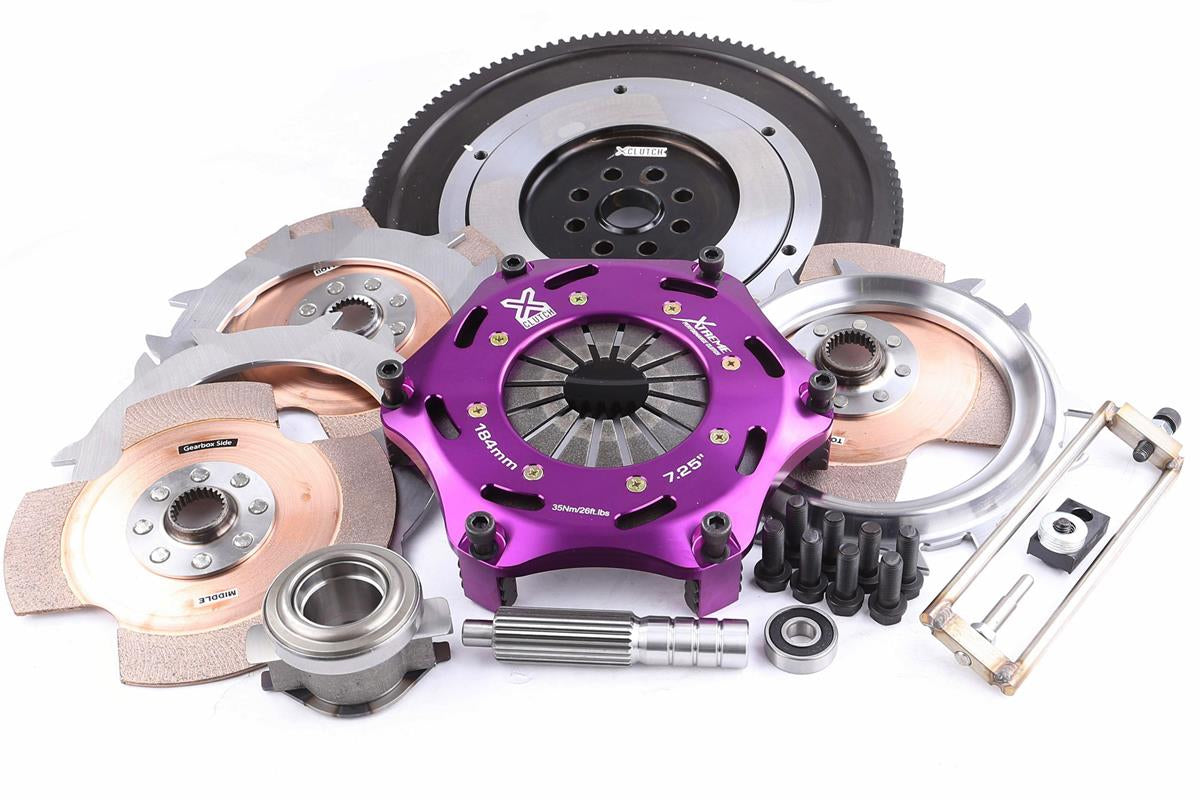 Xtreme Performance - 184mm Rigid Ceramic Triple Plate Clutch Kit Incl Flywheel - Subaru Impreza 2.0 WRX Turbo AWD (GGA) (02-06)