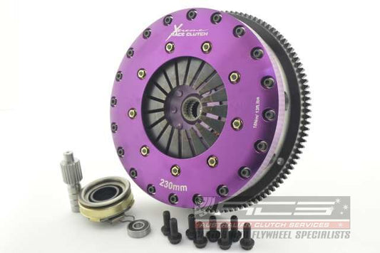 Xtreme Performance - 230mm Rigid Ceramic Twin Plate Clutch Kit Incl Flywheel 1800Nm - Toyota Supra 3.0 i (JZA80_) (02-93)