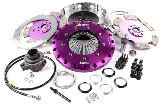 Xtreme Performance - 230mm Rigid Ceramic Twin Plate Clutch Kit Incl Flywheel & CSC 1800Nm - Toyota Supra 2.5 i Bi-Turbo (JZA70) (90-93)