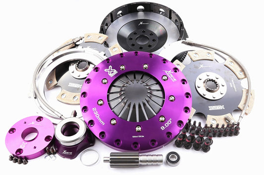 Xtreme Performance - 230mm Rigid Ceramic Twin Plate Clutch Kit Incl Flywheel & CSC 1800Nm - Toyota Supra 3.0 i Bi-Turbo (JZA80_) (02-93)