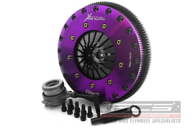 Xtreme Performance - 230mm Organic Twin Plate Clutch Kit Incl Flywheel & CSC 1200Nm (8 bolts) - Volkswagen Passat B8 (15-19)