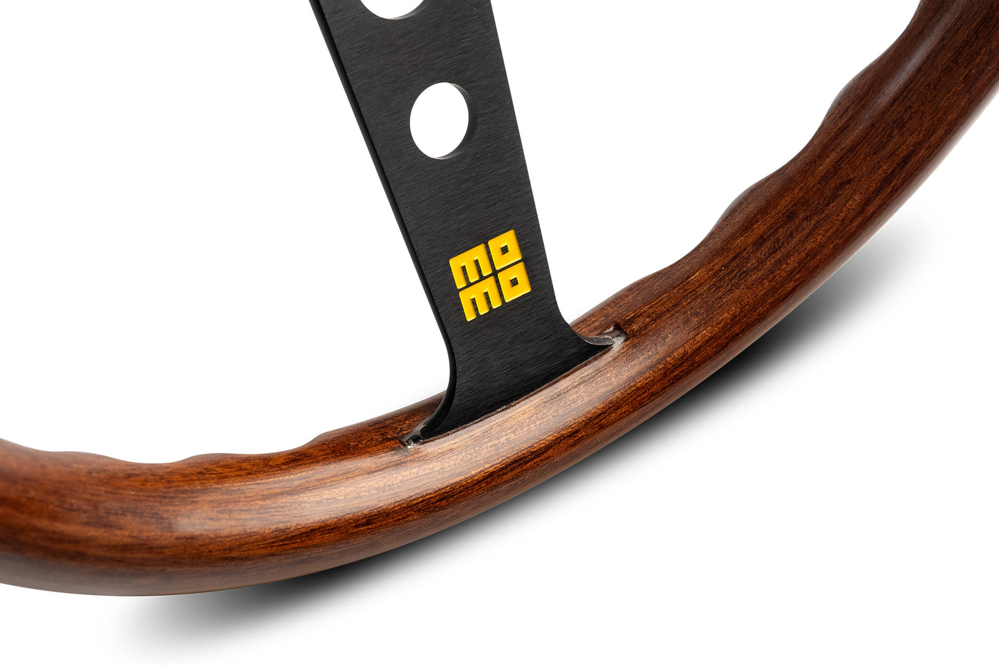 MOMO Mod.07 Heritage Steering Wheel - Gloss Mahogany Wood 350mm