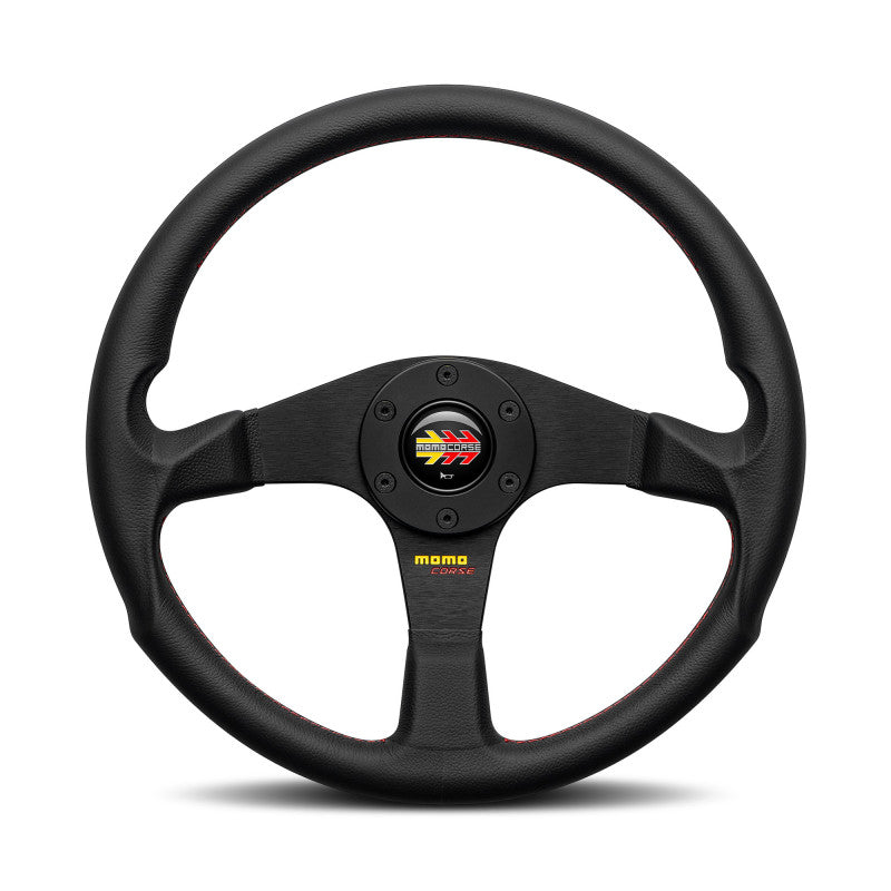 MOMO Corse 2.0 Steering Wheel - Black Spoke/Black Leather