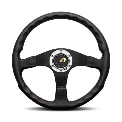 MOMO Corse 2.0 Steering Wheel - Black Spoke/Black Leather