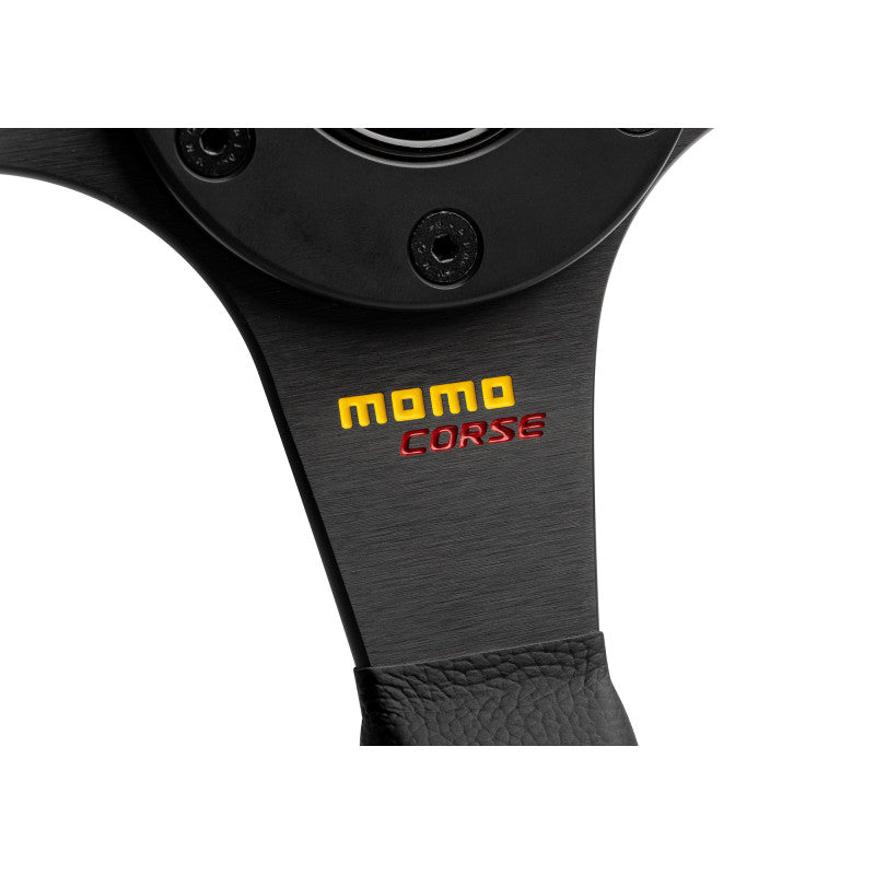 MOMO Corse 2.0 Steering Wheel - Black Spoke/Black Leather