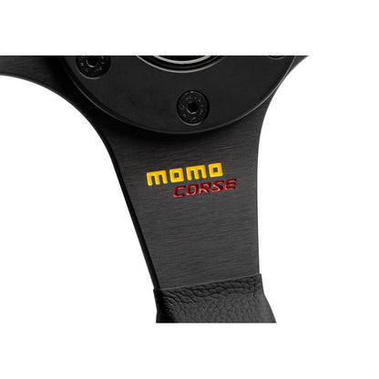 MOMO Corse 2.0 Steering Wheel - Black Spoke/Black Leather