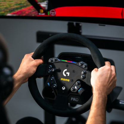 MOMO x Logitech GT 320 Sim Steering Wheel - Black Microfibre