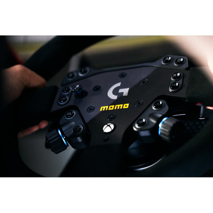 MOMO x Logitech GT 320 Sim Steering Wheel - Black Microfibre