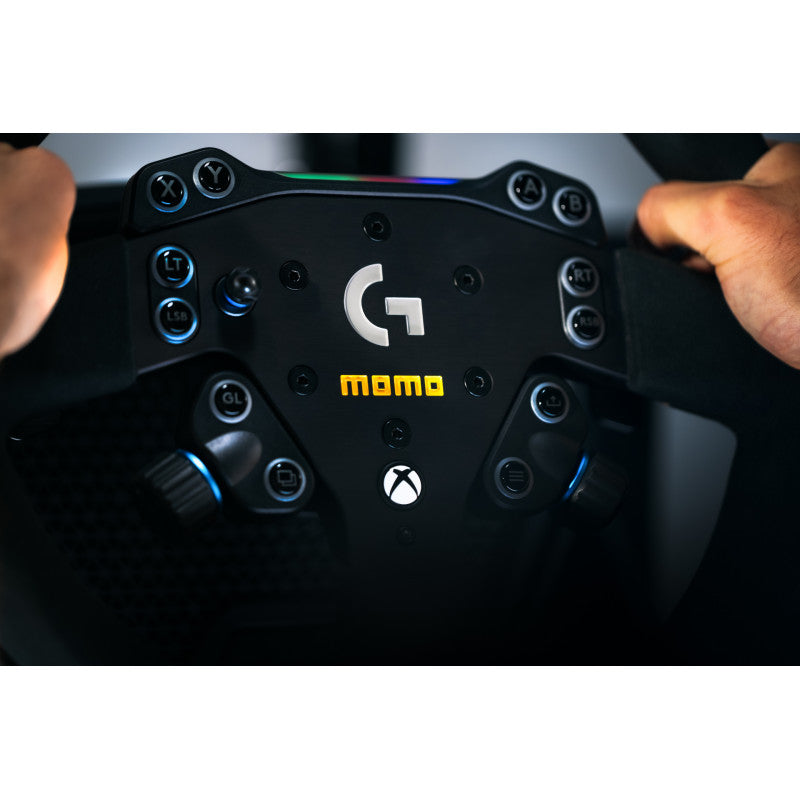 MOMO x Logitech GT 320 Sim Steering Wheel - Black Microfibre