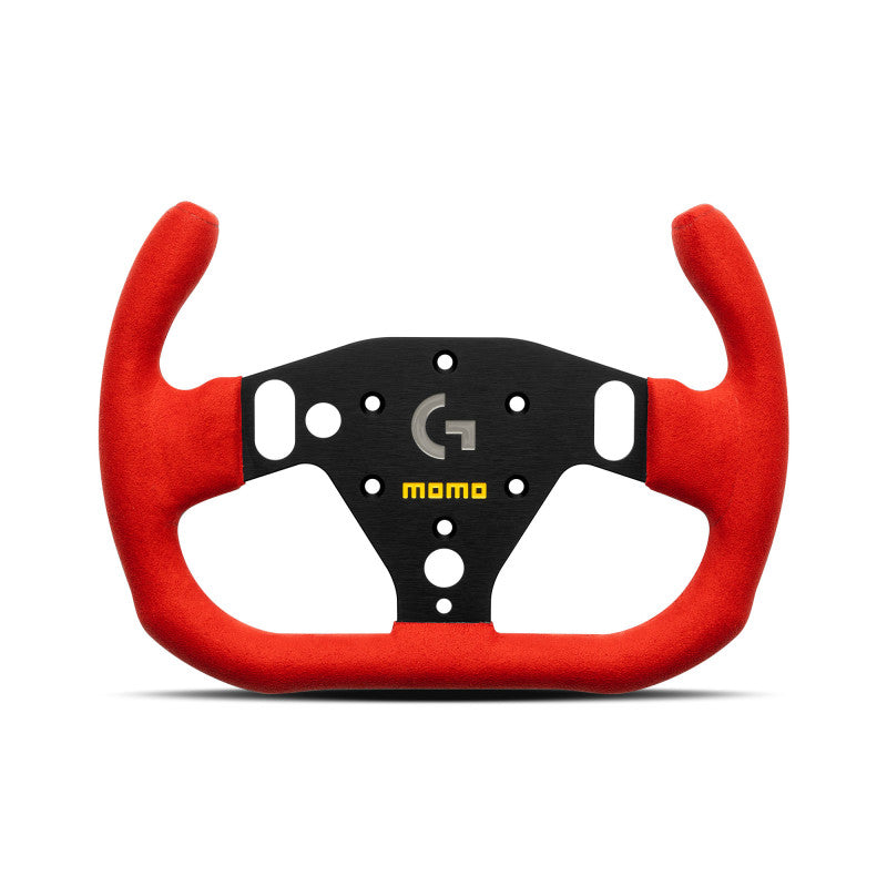 MOMO x Logitech GT-Racer 290 Sim Steering Wheel - Black Spoke/Red Microfibre