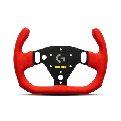 MOMO x Logitech GT-Racer 290 Sim Steering Wheel - Black Spoke/Red Microfibre