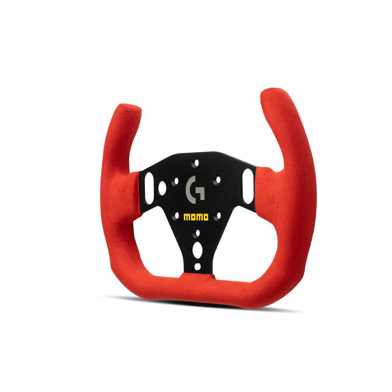 MOMO x Logitech GT-Racer 290 Sim Steering Wheel - Black Spoke/Red Microfibre