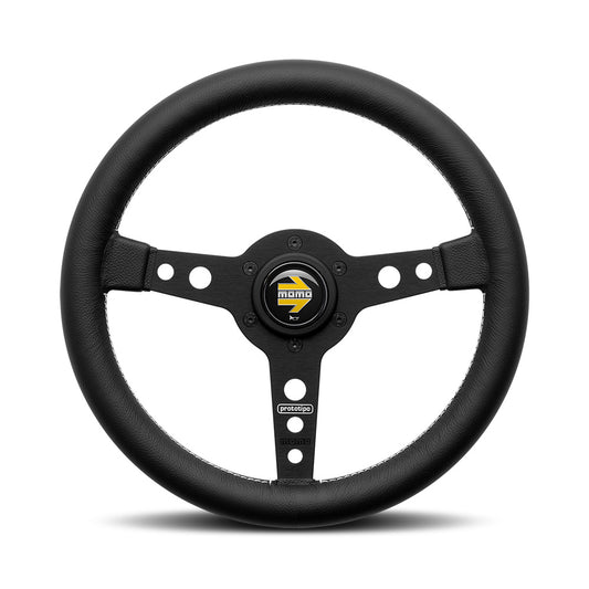 MOMO Prototipo Steering Wheel - Black Spokes/Black Leather 320mm