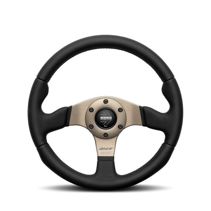 MOMO Race 2.0 Steering Wheel  - Anthracite Spokes - Black Leather 350mm