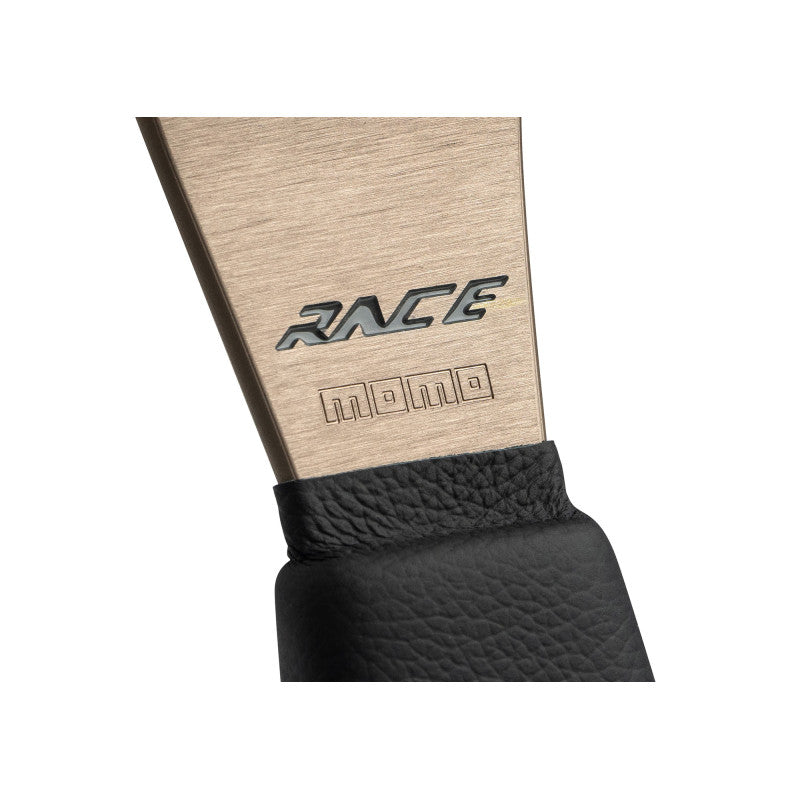 MOMO Race 2.0 Steering Wheel  - Anthracite Spokes - Black Leather 350mm