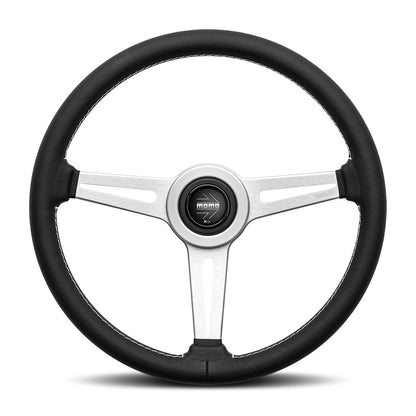 MOMO Retro Steering Wheel - Black Leather 360mm