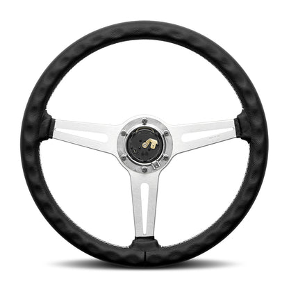 MOMO Retro Steering Wheel - Black Leather 360mm