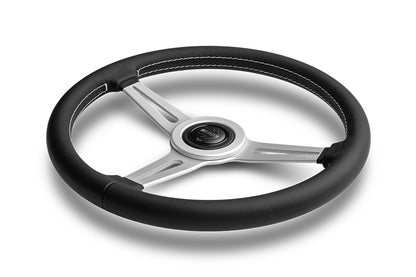 MOMO Retro Steering Wheel - Black Leather 360mm