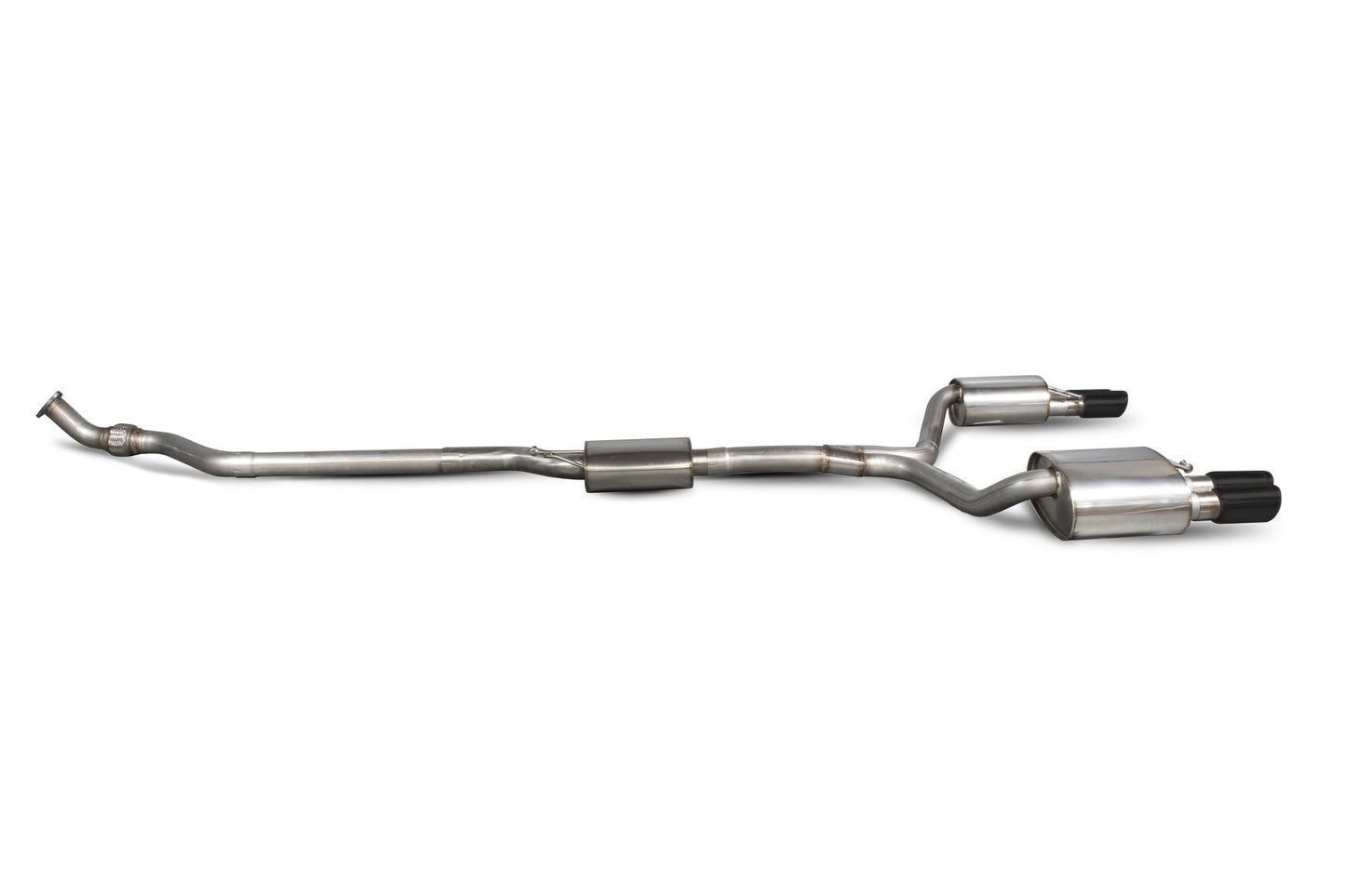 Scorpion Resonated Cat-Back Exhaust (Black Daytona Quad) for Audi A5 B8 2.0 TFSI (12-16)