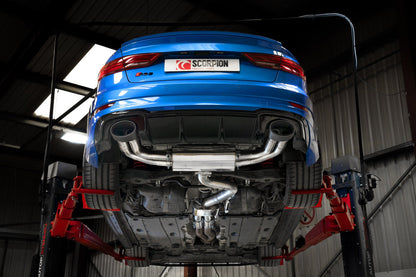 Scorpion Resonated Cat/GPF-Back Exhaust (Ascari EVO) for Audi RS3 Saloon 8V (17-20)