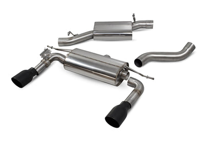Scorpion Resonated Cat-Back Valved Exhaust (Black Daytona) for Audi TT Mk3 2.0 TFSI Quattro (14-19)
