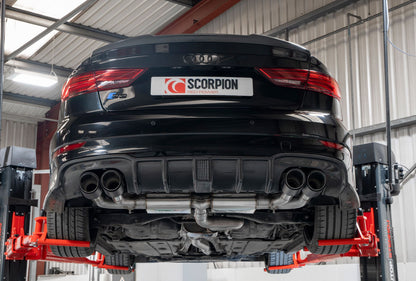 Scorpion Resonated Cat/GPF-Back Valved Exhaust (Ascari) for Audi S3 Saloon 8V (13-20)