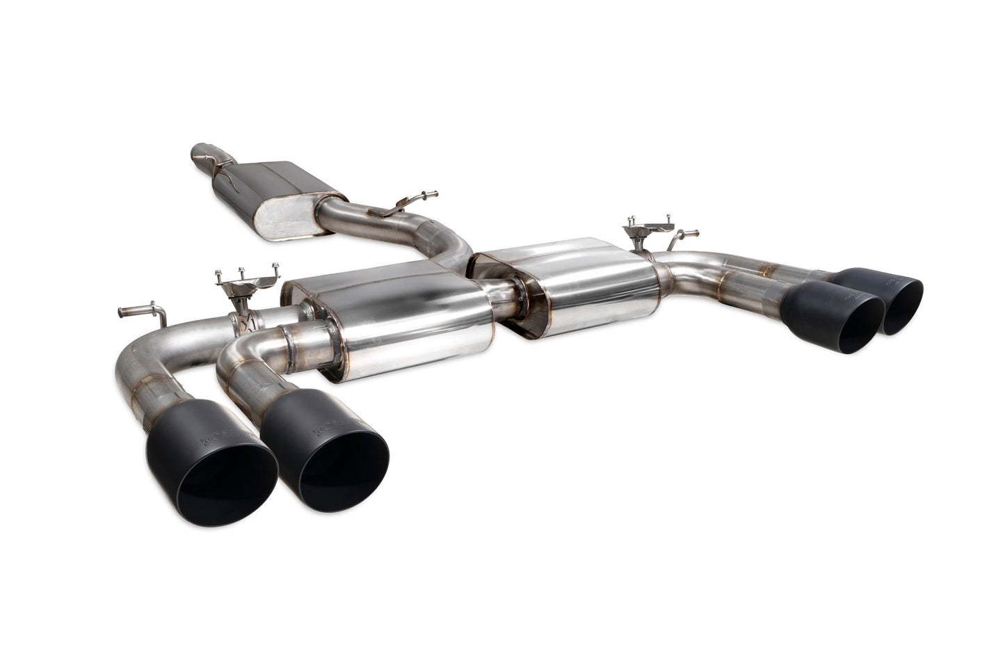 Scorpion Resonated Cat/GPF-Back Valved Exhaust (Black Daytona) for Audi S3 Saloon 8V (13-20)