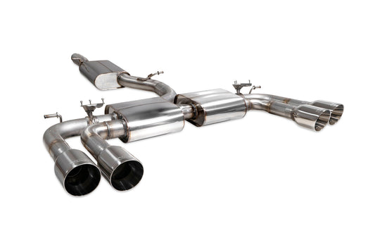 Scorpion Resonated Cat/GPF-Back Valved Exhaust (Daytona) for Audi S3 Saloon 8V (19-20)