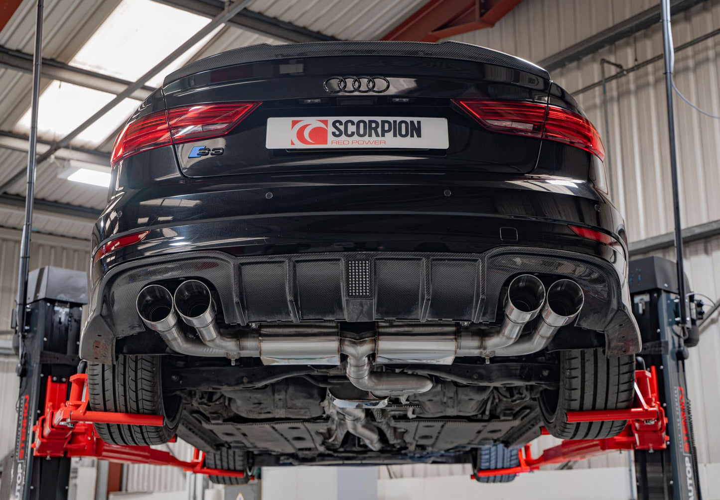 Scorpion Resonated Cat/GPF-Back Valved Exhaust (Daytona) for Audi S3 Saloon 8V (19-20)