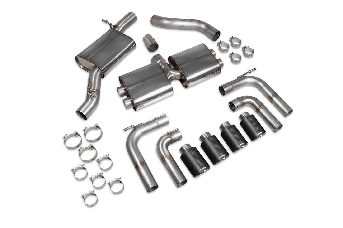 Scorpion Resonated Cat/GPF-Back Exhaust (Ascari) for Audi S3 Saloon 8V (13-20)