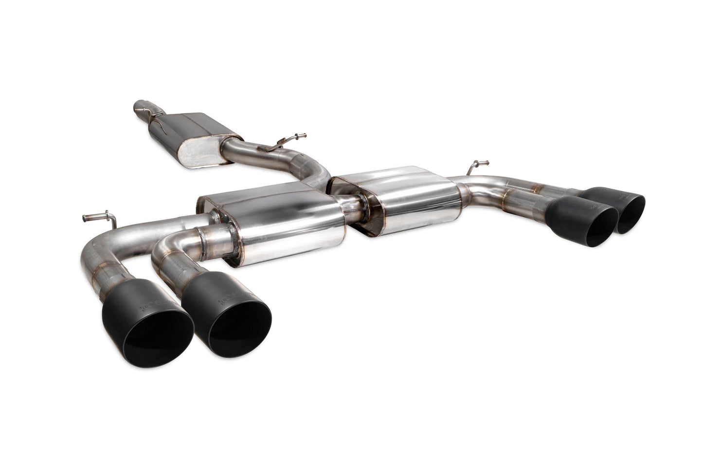 Scorpion Resonated Cat/GPF-Back Exhaust (Black Daytona) for Audi S3 Saloon 8V (13-20)