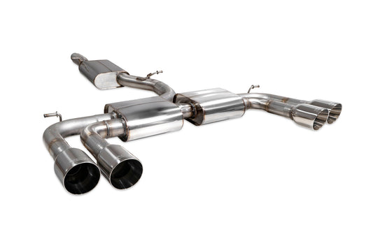 Scorpion Resonated Cat/GPF-Back Exhaust (Daytona) for Audi S3 Saloon 8V (13-20)