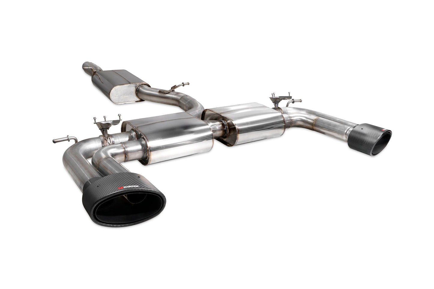 Scorpion Resonated Cat/GPF-Back Valved Exhaust (Ascari EVO) for Audi S3 Saloon 8V (13-20)