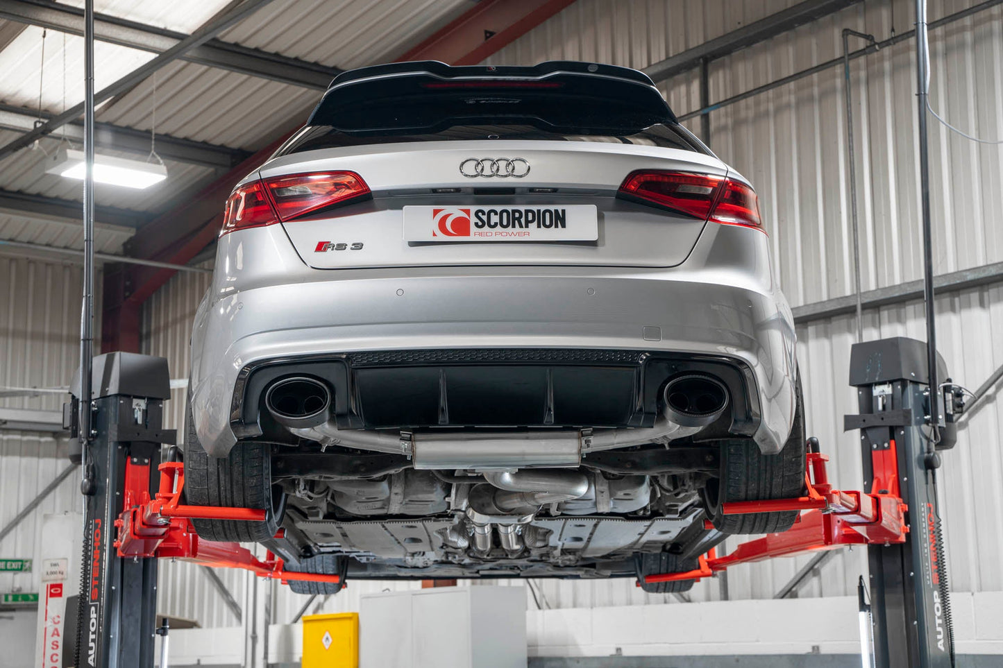 Scorpion Resonated Cat-Back Valved Exhaust (Ascari EVO) for Audi RS3 8V Pre-Facelift (15-17)