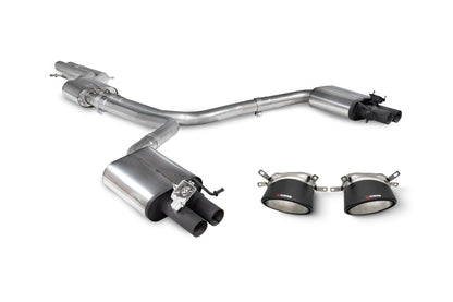 Scorpion Resonated Half Exhaust with Trims (Ascari RS) for Audi RS7 C7 (13-18)