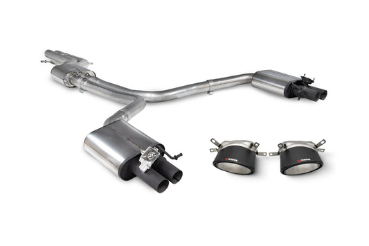 Scorpion Resonated Half Exhaust with Trims (Ascari RS) for Audi RS7 C7 (13-18)
