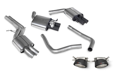 Scorpion Resonated Half Exhaust with Trims (Ascari RS) for Audi RS7 C7 (13-18)