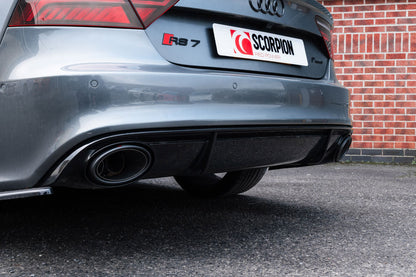 Scorpion Resonated Half Exhaust with Trims (Ascari RS) for Audi RS7 C7 (13-18)