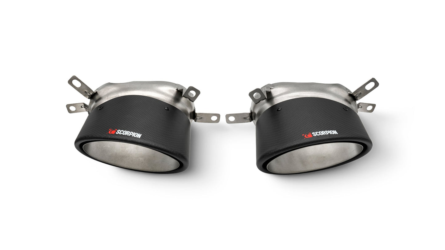 Scorpion Carbon Fibre Ascari RS Exhaust Trims for Audi RS7 C7 (13-18)