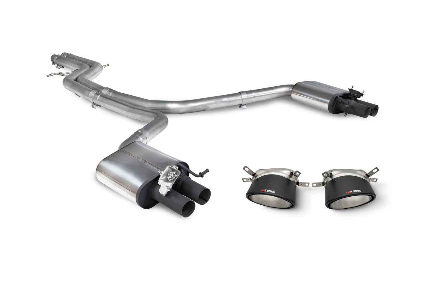 Scorpion Non-Res Half Exhaust with Trims (Ascari RS) for Audi RS6 C7 (13-18)