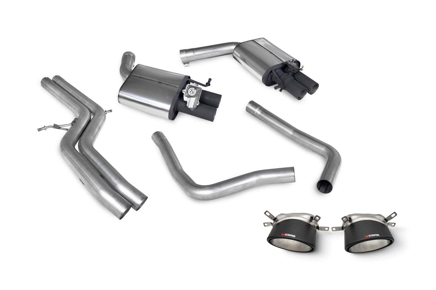 Scorpion Non-Res Half Exhaust with Trims (Ascari RS) for Audi RS6 C7 (13-18)