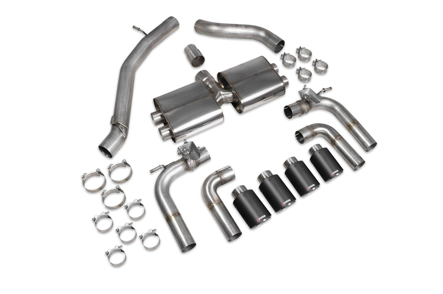 Scorpion Non-Res Cat/GPF-Back Valved Exhaust (Ascari) for Audi S3 Saloon 8V (13-20)