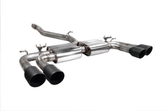 Scorpion Non-Res Cat/GPF-Back Valved Exhaust (Black Daytona) for Audi S3 Saloon 8V (13-20)