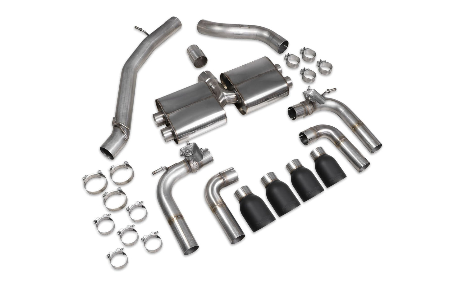 Scorpion Non-Res Cat/GPF-Back Valved Exhaust (Black Daytona) for Audi S3 Saloon 8V (13-20)
