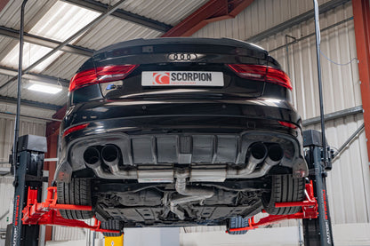 Scorpion Non-Res Cat/GPF-Back Exhaust (Black Daytona) for Audi S3 Saloon 8V (13-20)