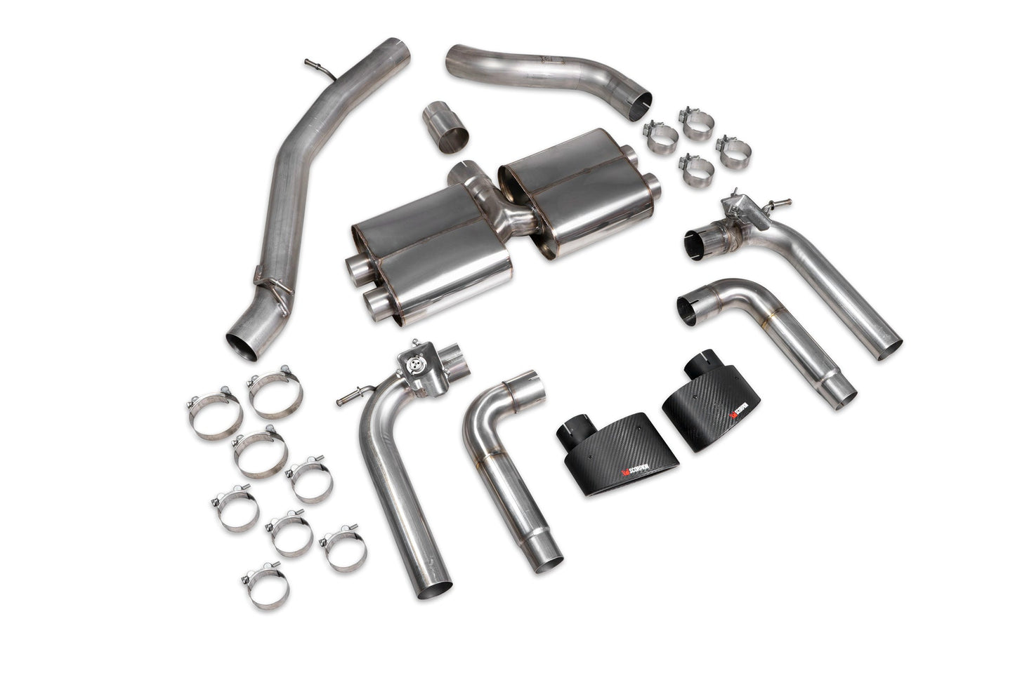 Scorpion Non-Res Cat/GPF-Back Valved Exhaust (Ascari EVO) for Audi S3 Saloon 8V (13-20)