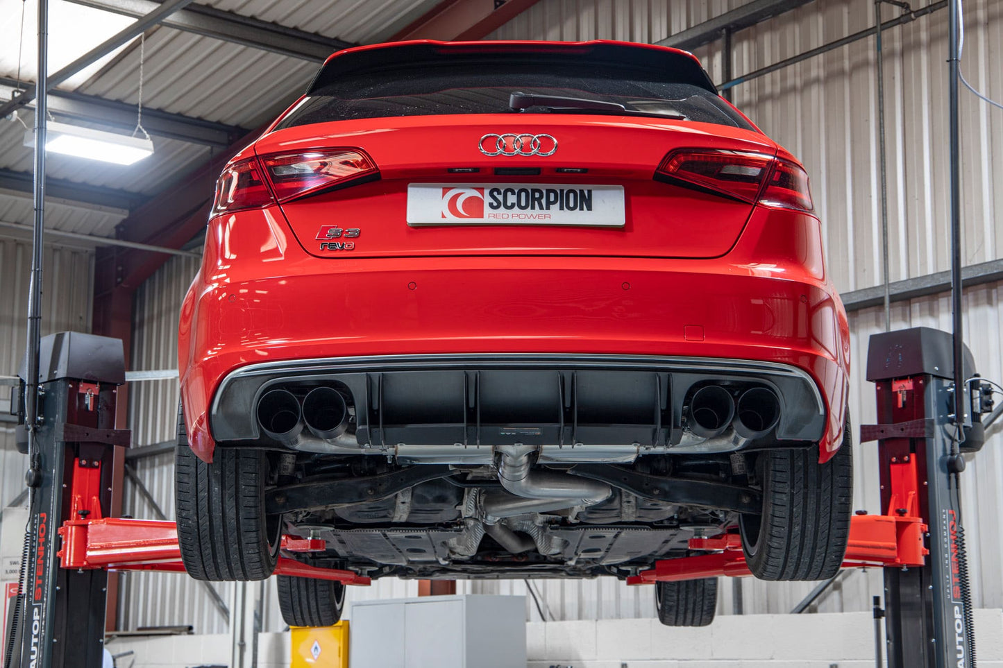 Scorpion Non-Res Cat/GPF-Back Exhaust (Black Daytona) for Audi S3 8V (13-20)