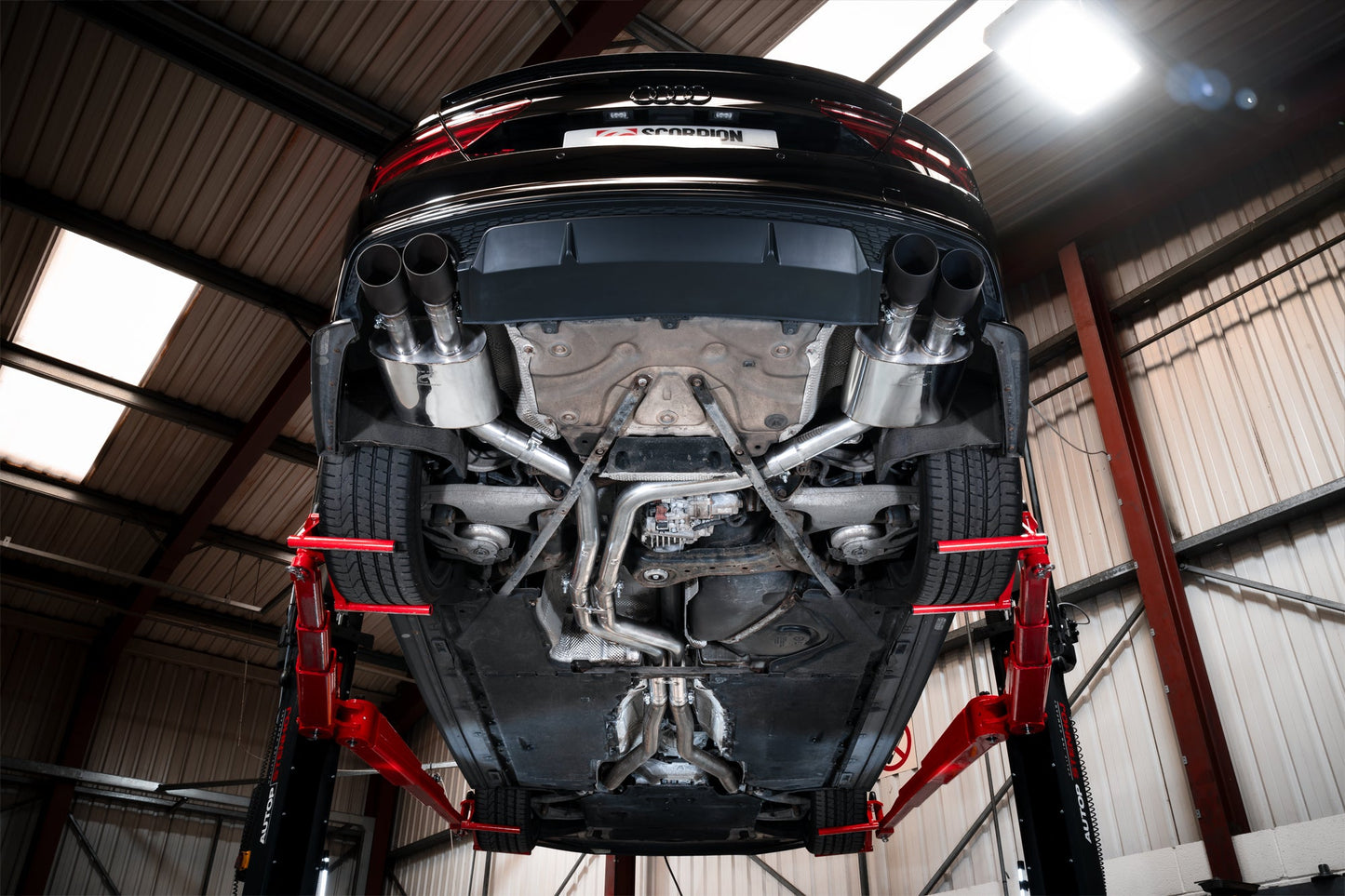 Scorpion Non-Res Half Exhaust (Black Daytona) for Audi S6/S7 C7 (12-18)