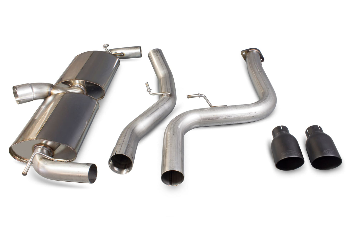Scorpion 76mm/3" Non-Res Cat-Back Exhaust (Black Daytona) for Ford Focus Mk2 ST 225 (06-11)