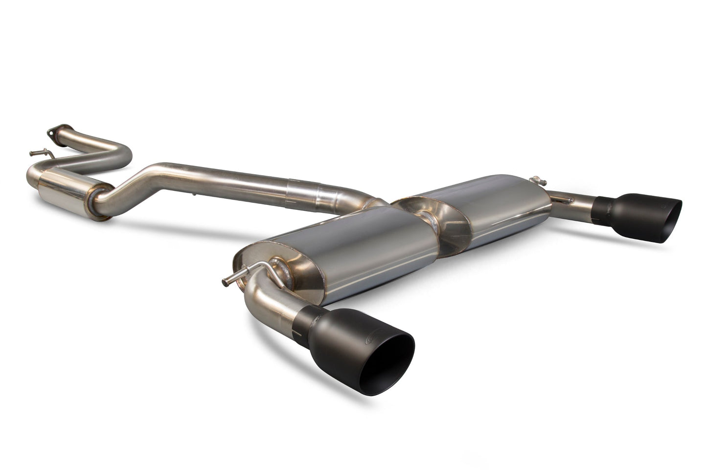 Scorpion 63.5mm/2.5" Resonated Cat-Back Exhaust (Black Daytona) for Ford Focus Mk2 ST 225 (06-11)